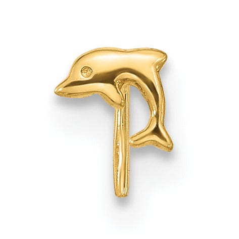 Lovely Rita's Body Jewelry 14k Yellow Gold  23 Gauge Dolphin Nose Ring
