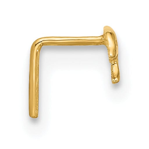 Lovely Rita's Body Jewelry 14k Yellow Gold  23 Gauge Dolphin Nose Ring