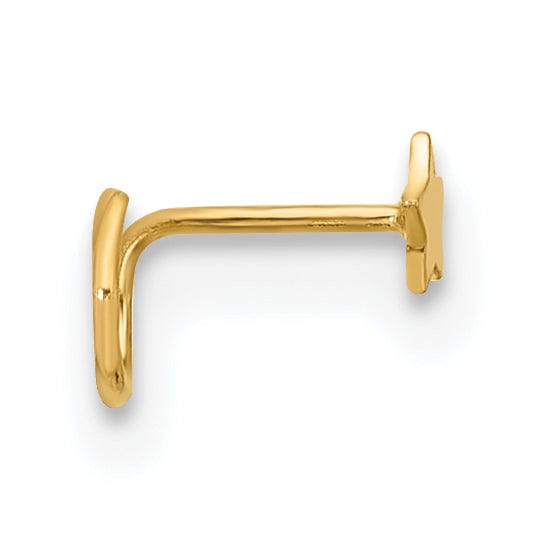 Lovely Rita's Body Jewelry 14k Yellow Gold  23 Gauge Star Nose Ring