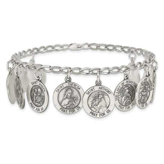 Lovely Rita's Bracelets Sterling Silver 12 Saints Bracelet