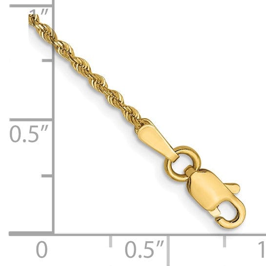 Lovely Rita's Chains 14k Yellow Gold 1.3mm D.C Rope Chain