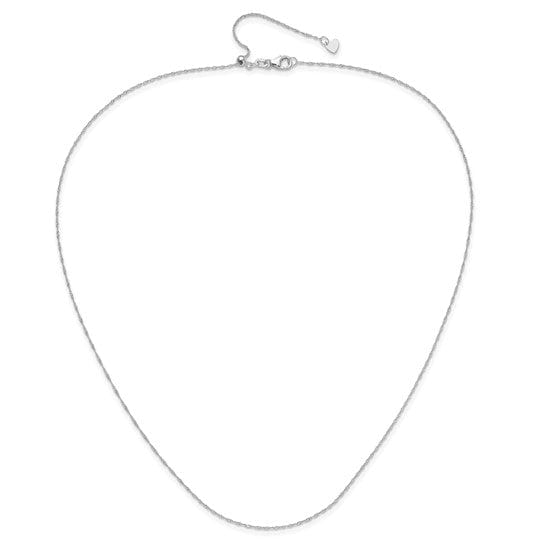 Lovely Rita's Chains Adjustable 10K White Gold Singapore Chain