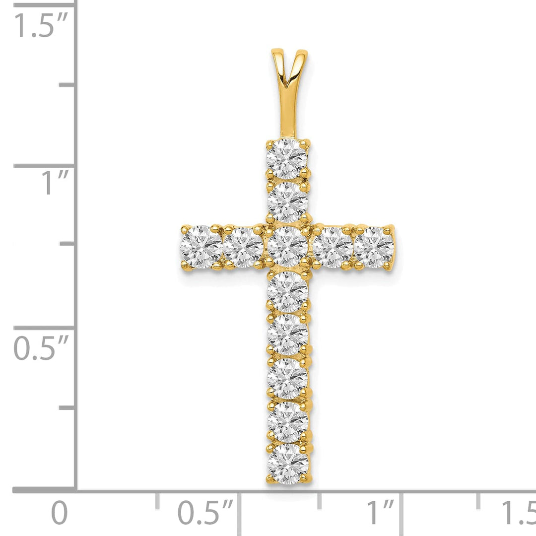 Lovely Rita's Charms & Pendants 14k 1.25 CT I1 Diamond Intricate Latin Cross Design Pendant
