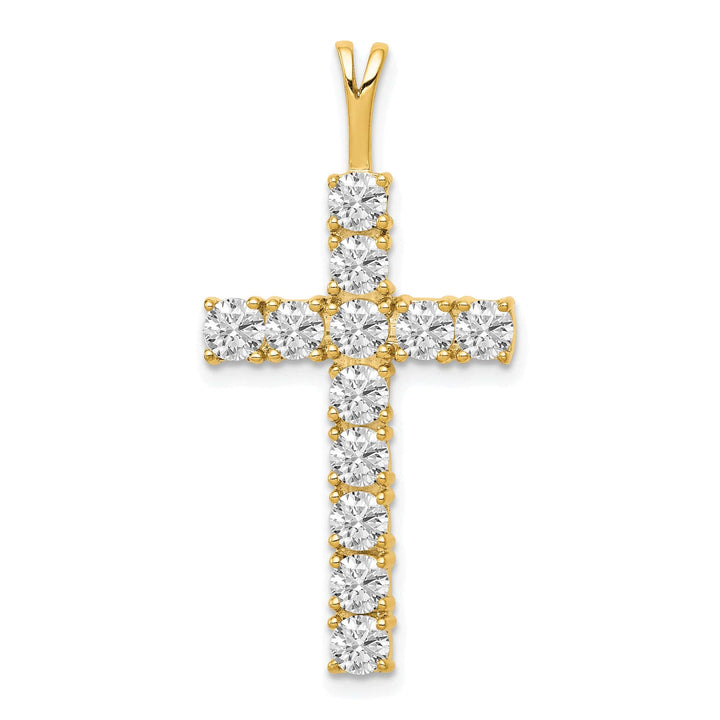 Lovely Rita's Charms & Pendants 14k 1.25 CT I1 Diamond Intricate Latin Cross Design Pendant