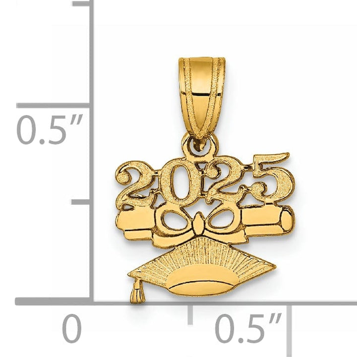 Lovely Rita's Charms & Pendants 14K Graduation Cap and Diploma 2025 Charm
