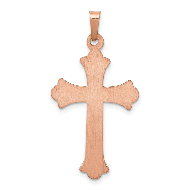 Lovely Rita's Charms & Pendants 14K Rose Gold Classic Fleur de Lis Cross Pendant