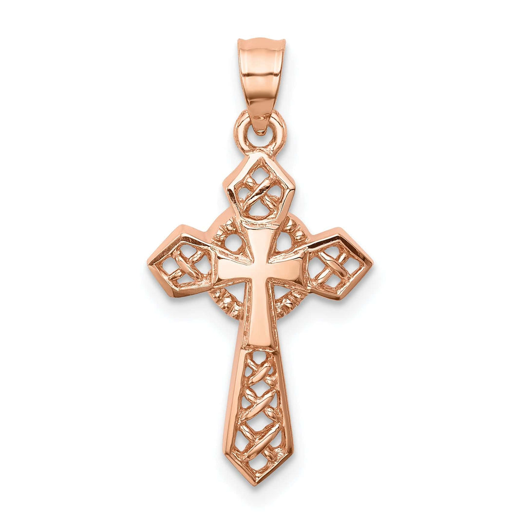 Lovely Rita's Charms & Pendants 14K Rose Gold Classic Polished Celtic Cross Pendant
