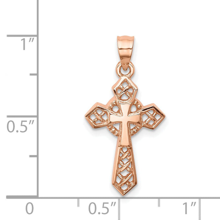 Lovely Rita's Charms & Pendants 14K Rose Gold Classic Polished Celtic Cross Pendant