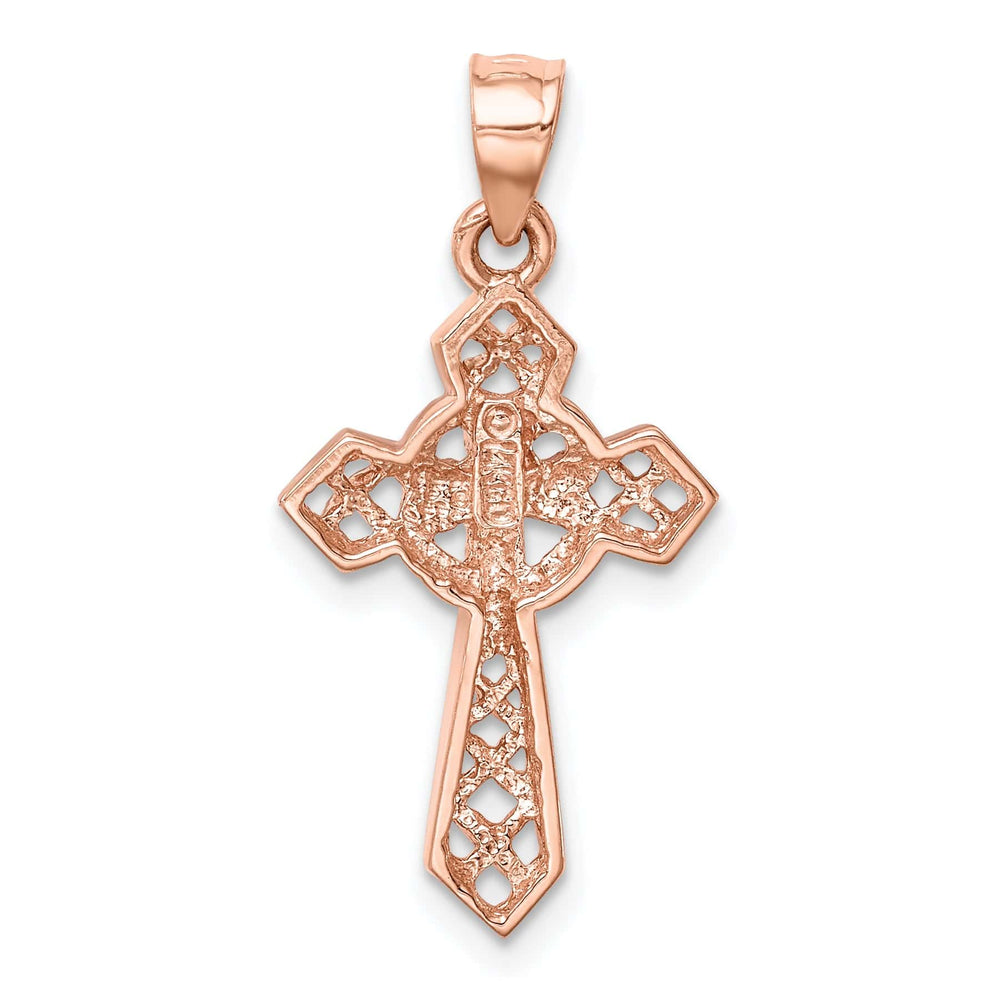 Lovely Rita's Charms & Pendants 14K Rose Gold Classic Polished Celtic Cross Pendant
