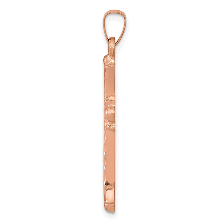 Lovely Rita's Charms & Pendants 14K Rose Gold Classic & Polished Fleur de Lis Cross Pendant