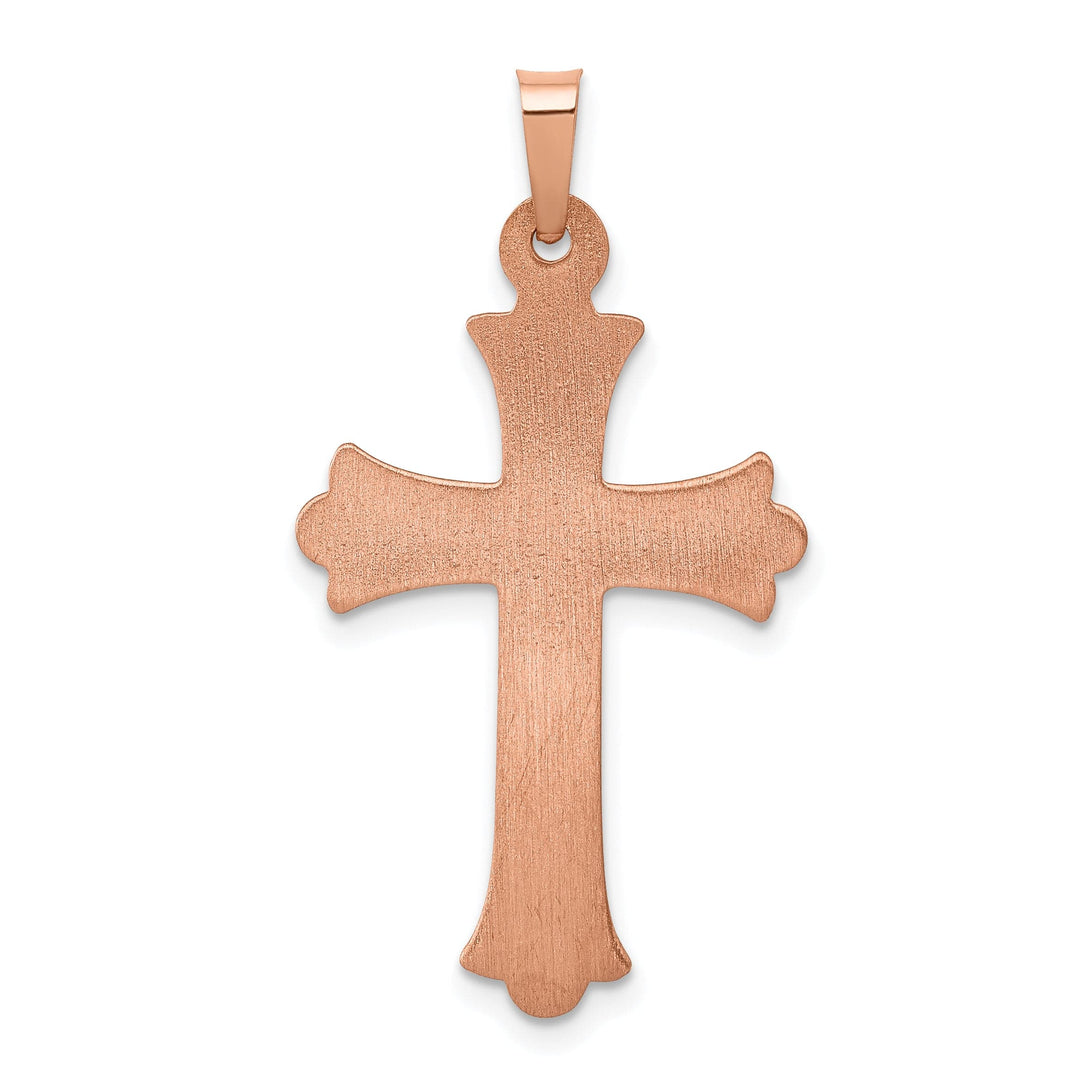 Lovely Rita's Charms & Pendants 14K Rose Gold Classic & Polished Fleur de Lis Cross Pendant