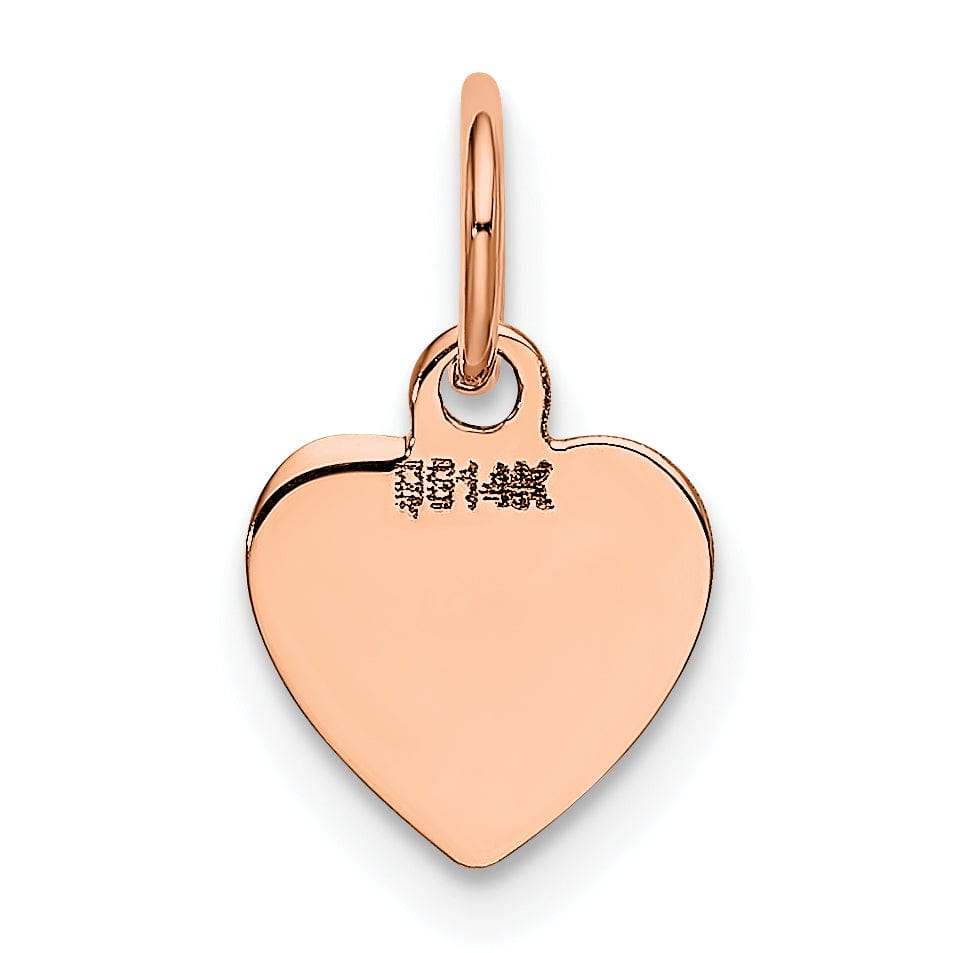 Lovely Rita's Charms & Pendants 14K Rose Gold Polish Heart Shaped Disc Pendant