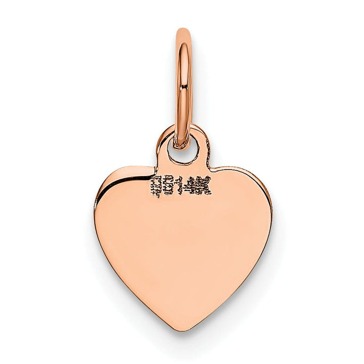 Lovely Rita's Charms & Pendants 14K Rose Gold Polish Heart Shaped Disc Pendant