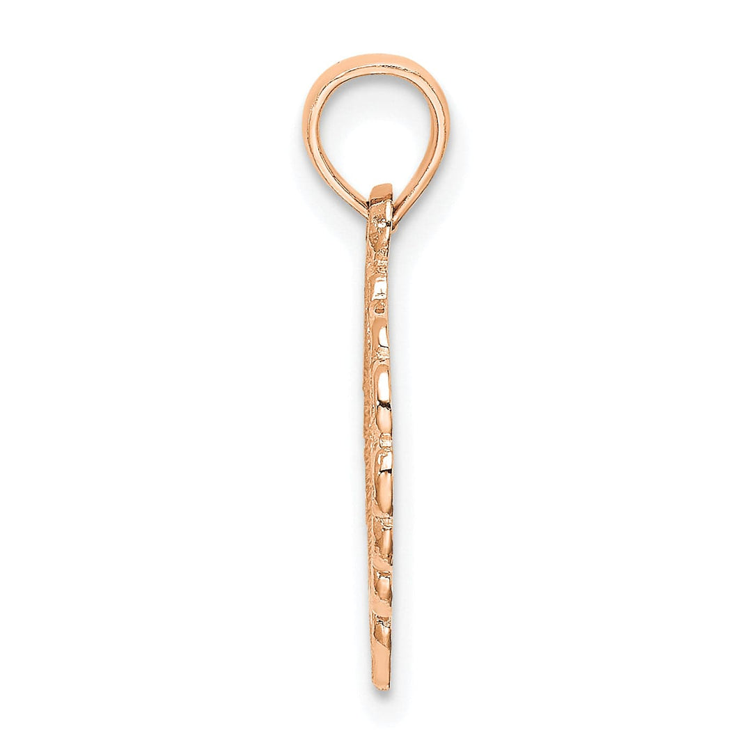 Lovely Rita's Charms & Pendants 14K Rose Polished Lace Border Heart Pendant