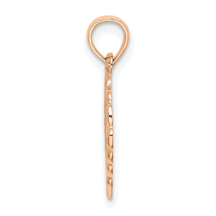 Lovely Rita's Charms & Pendants 14K Rose Polished Lace Border Heart Pendant