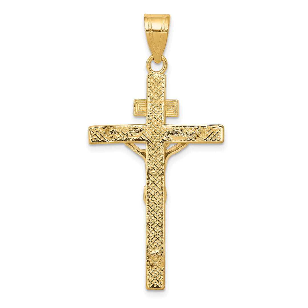 Lovely Rita's Charms & Pendants 14K Two-Tone Gold Artistic INRI Cross Pendant