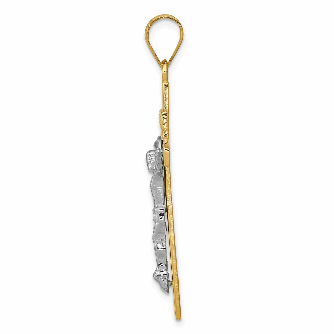 Lovely Rita's Charms & Pendants 14K Two-Tone Gold Artistic INRI Cross Pendant