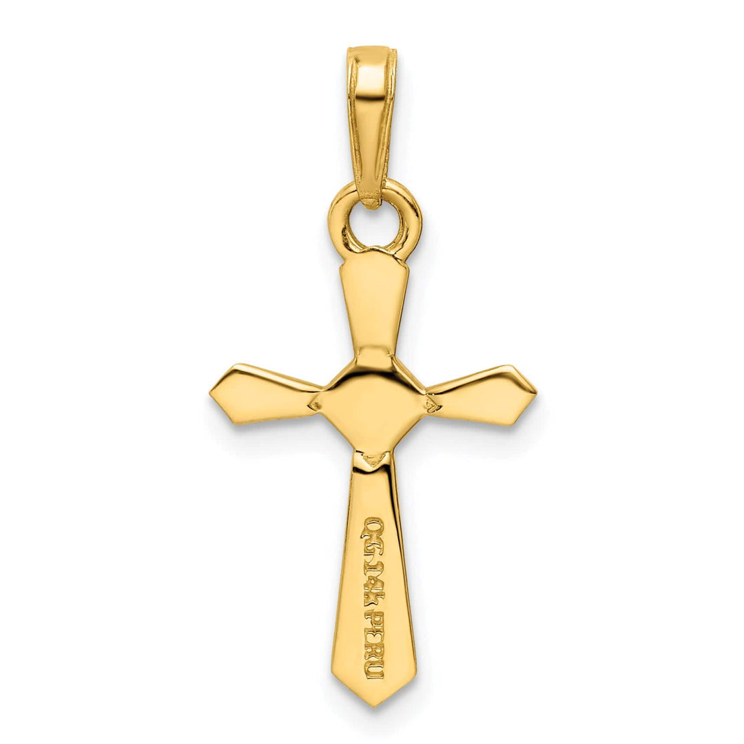Lovely Rita's Charms & Pendants 14K Two-Tone Gold Classic and Rhodium D.C Passion Cross Pendant