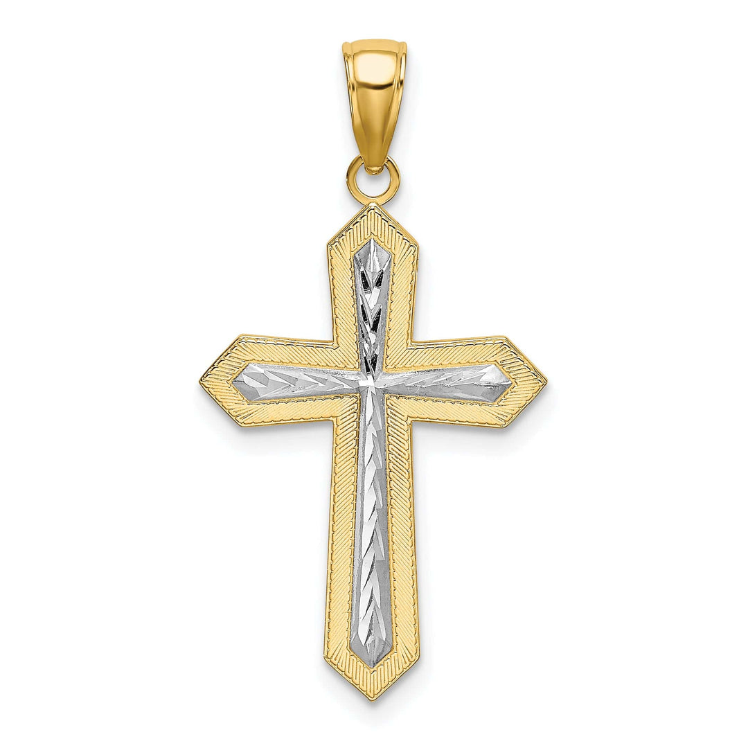 Lovely Rita's Charms & Pendants 14K Two-Tone Gold Classic Center D.C Passion Cross Pendant