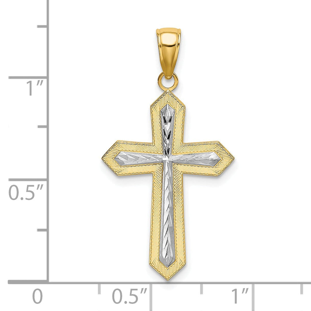 Lovely Rita's Charms & Pendants 14K Two-Tone Gold Classic Center D.C Passion Cross Pendant