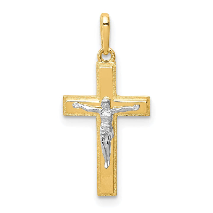 Lovely Rita's Charms & Pendants 14K Two-Tone Gold Classic Crucifix Cross Pendant