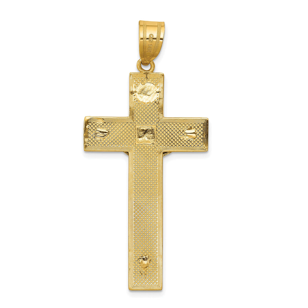 Lovely Rita's Charms & Pendants 14K Two-Tone Gold Classic D.C Crucifix Cross Pendant