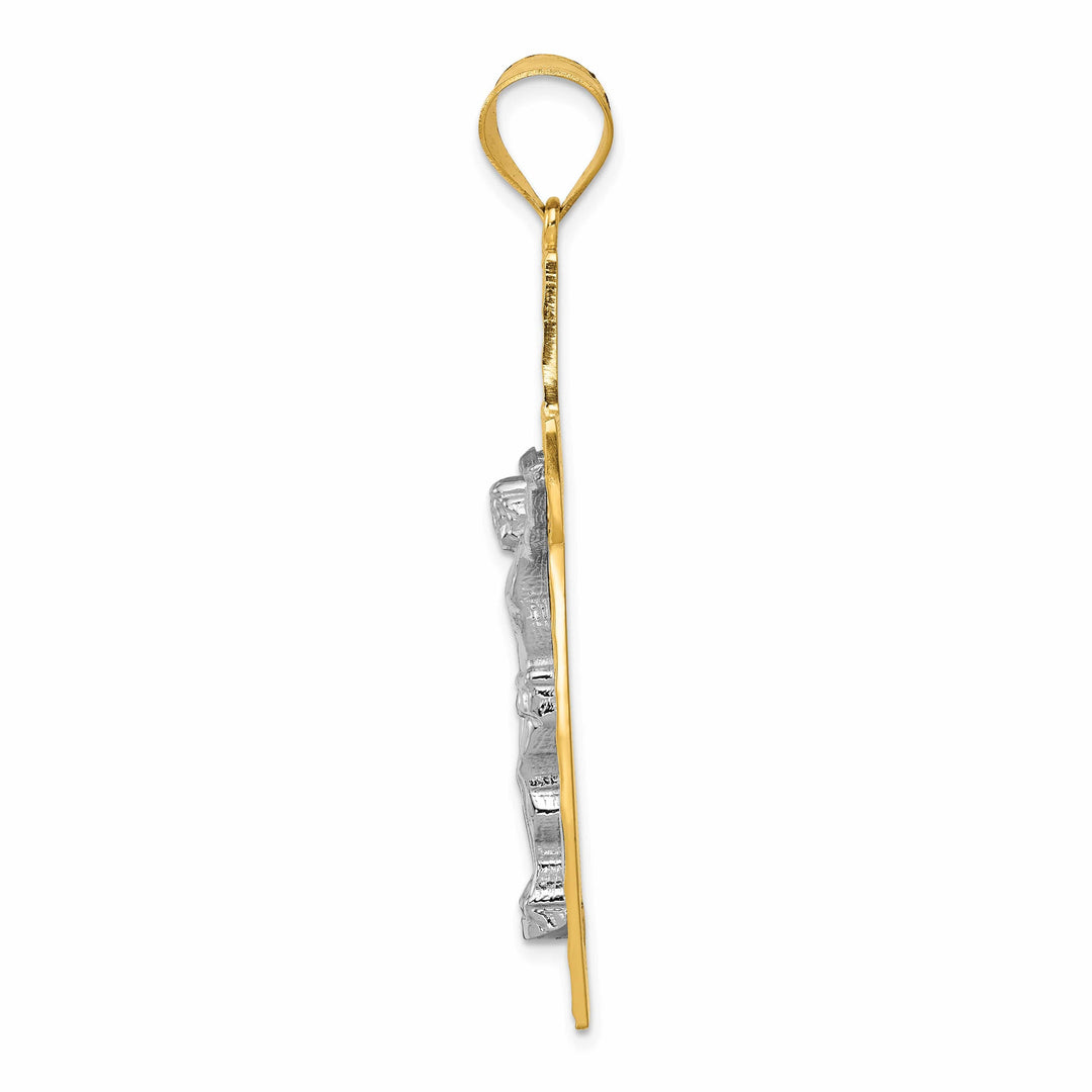 Lovely Rita's Charms & Pendants 14K Two-Tone Gold Classic D.C Crucifix Cross Pendant