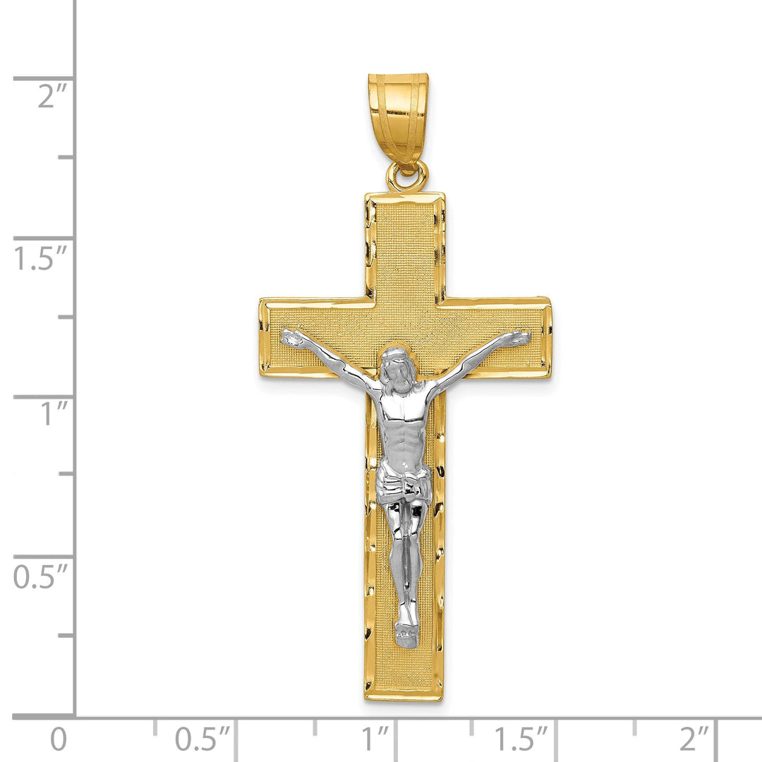 Lovely Rita's Charms & Pendants 14K Two-Tone Gold Classic D.C Crucifix Cross Pendant
