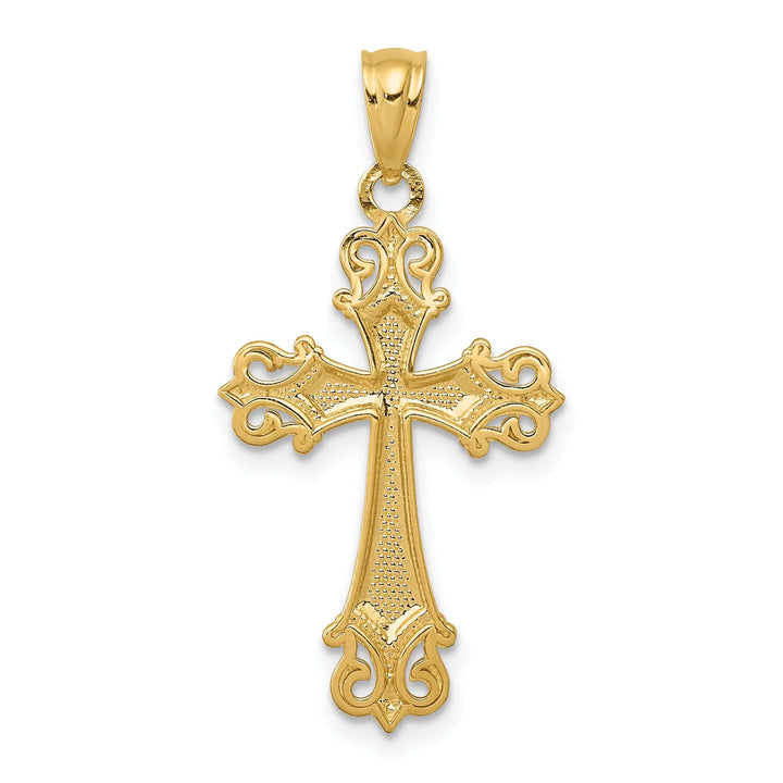 Lovely Rita's Charms & Pendants 14K Two-Tone Gold Classic D.C Filigree Cross Pendant