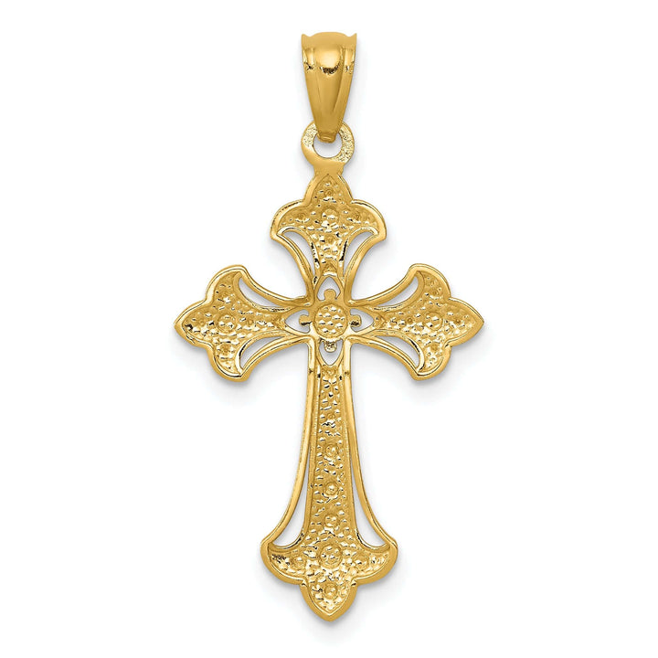 Lovely Rita's Charms & Pendants 14K Two-Tone Gold Classic D.C Fleur de Lis Cross Pendant