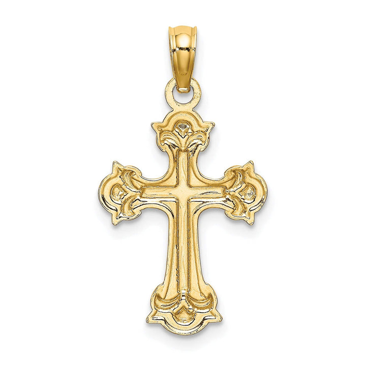 Lovely Rita's Charms & Pendants 14K Two-Tone Gold Classic D.C Fleur-De-Lis Filigree Cross Pendant