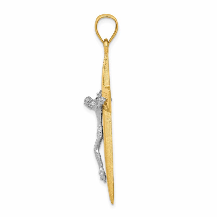 Lovely Rita's Charms & Pendants 14K Two-Tone Gold Classic D.C Latin Crucifix Cross Pendant