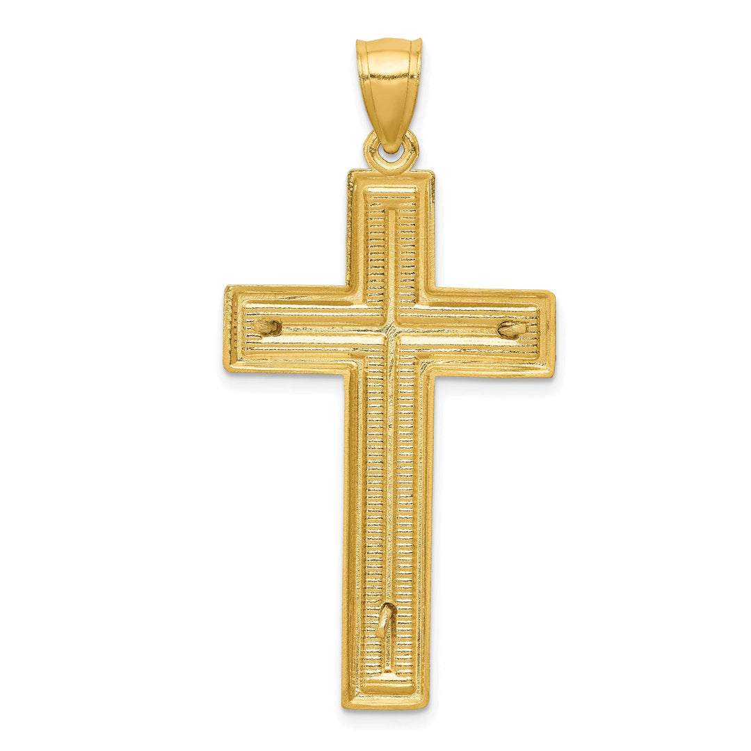 Lovely Rita's Charms & Pendants 14K Two-Tone Gold Classic D.C Latin Crucifix Cross Pendant
