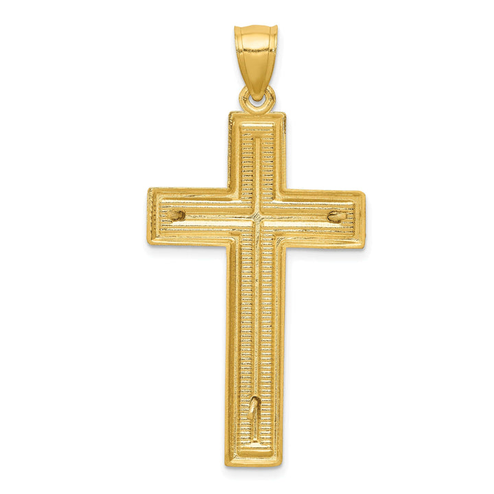Lovely Rita's Charms & Pendants 14K Two-Tone Gold Classic D.C Latin Crucifix Cross Pendant