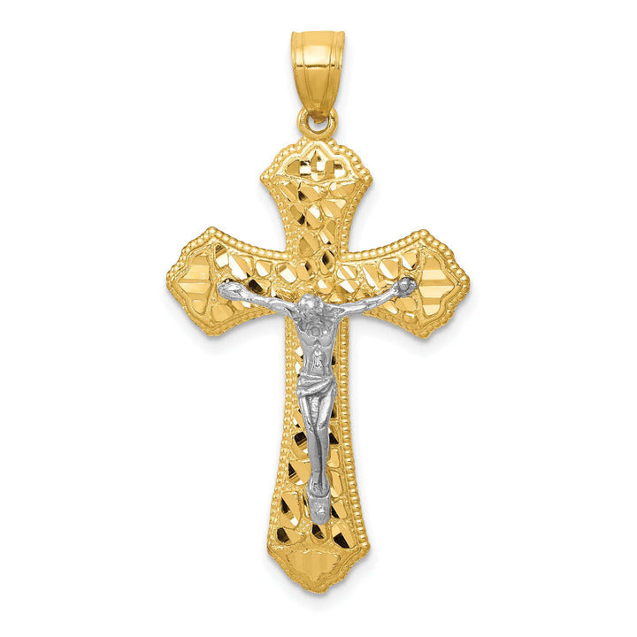 Lovely Rita's Charms & Pendants 14K Two-Tone Gold Classic D.C Passion Crucifix Cross Pendant