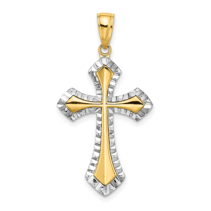 Lovely Rita's Charms & Pendants 14K Two-Tone Gold Classic D.C Reversible Passion Cross Pendant