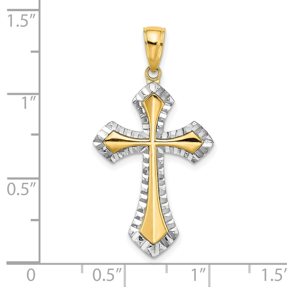 Lovely Rita's Charms & Pendants 14K Two-Tone Gold Classic D.C Reversible Passion Cross Pendant
