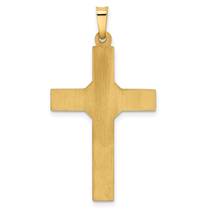 Lovely Rita's Charms & Pendants 14K Two-Tone Gold Classic Hollow Center -X- INRI Cross Pendant