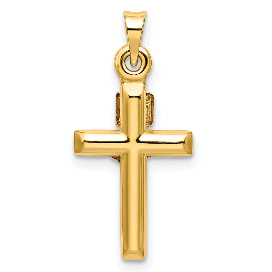 Lovely Rita's Charms & Pendants 14K Two-Tone Gold Classic Hollow INRI Cross Pendant