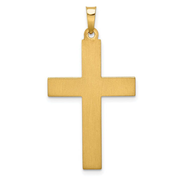 Lovely Rita's Charms & Pendants 14K Two-Tone Gold Classic Hollow Polished & Striped INRI Cross Pendant