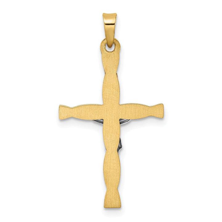 Lovely Rita's Charms & Pendants 14K Two-Tone Gold Classic Hollow Twisted INRI Cross Pendant