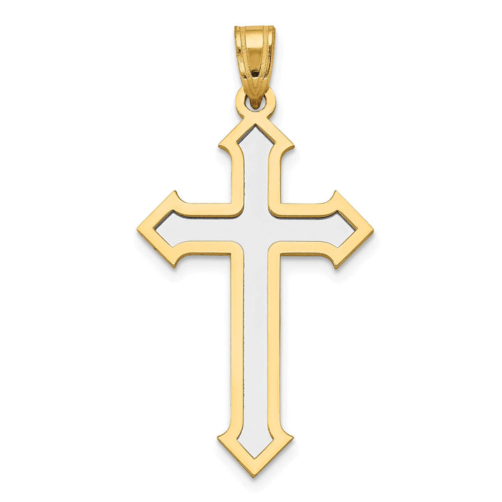 Lovely Rita's Charms & Pendants 14K Two-Tone Gold Classic Passion Cross Pendant