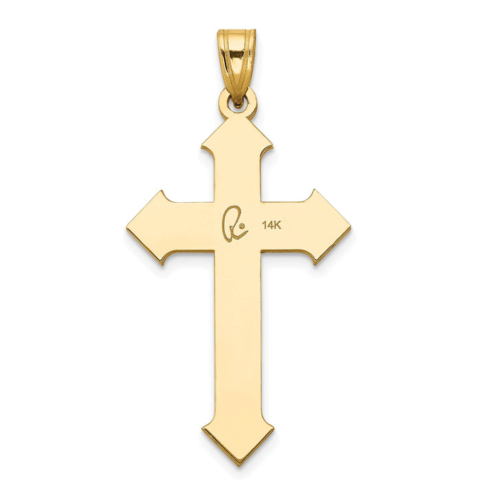 Lovely Rita's Charms & Pendants 14K Two-Tone Gold Classic Passion Cross Pendant