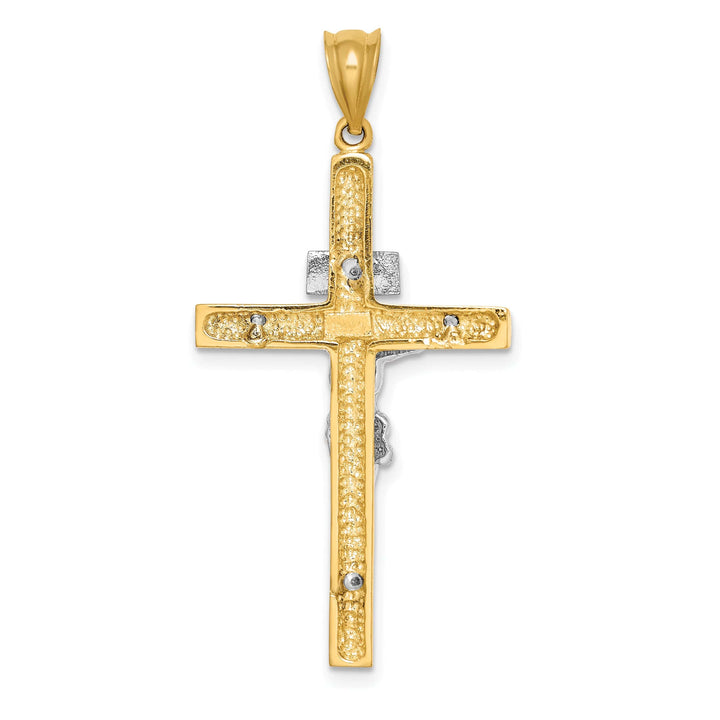 Lovely Rita's Charms & Pendants 14K Two-Tone Gold Classic Polished INRI Cross Pendant