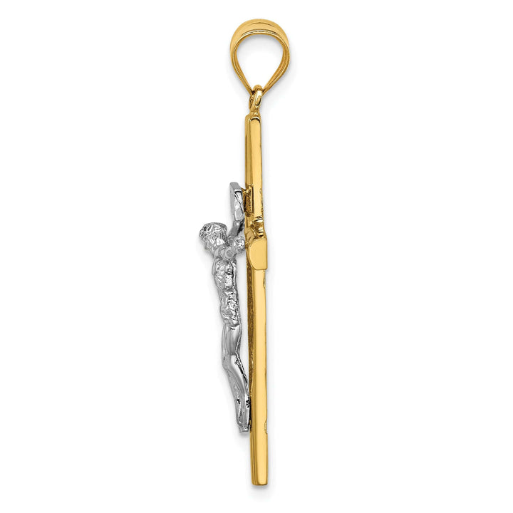 Lovely Rita's Charms & Pendants 14K Two-Tone Gold Classic Polished INRI Cross Pendant