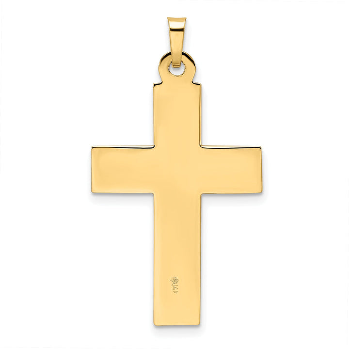 Lovely Rita's Charms & Pendants 14K Two-Tone Gold Classic Polished Solid INRI Cross Pendant
