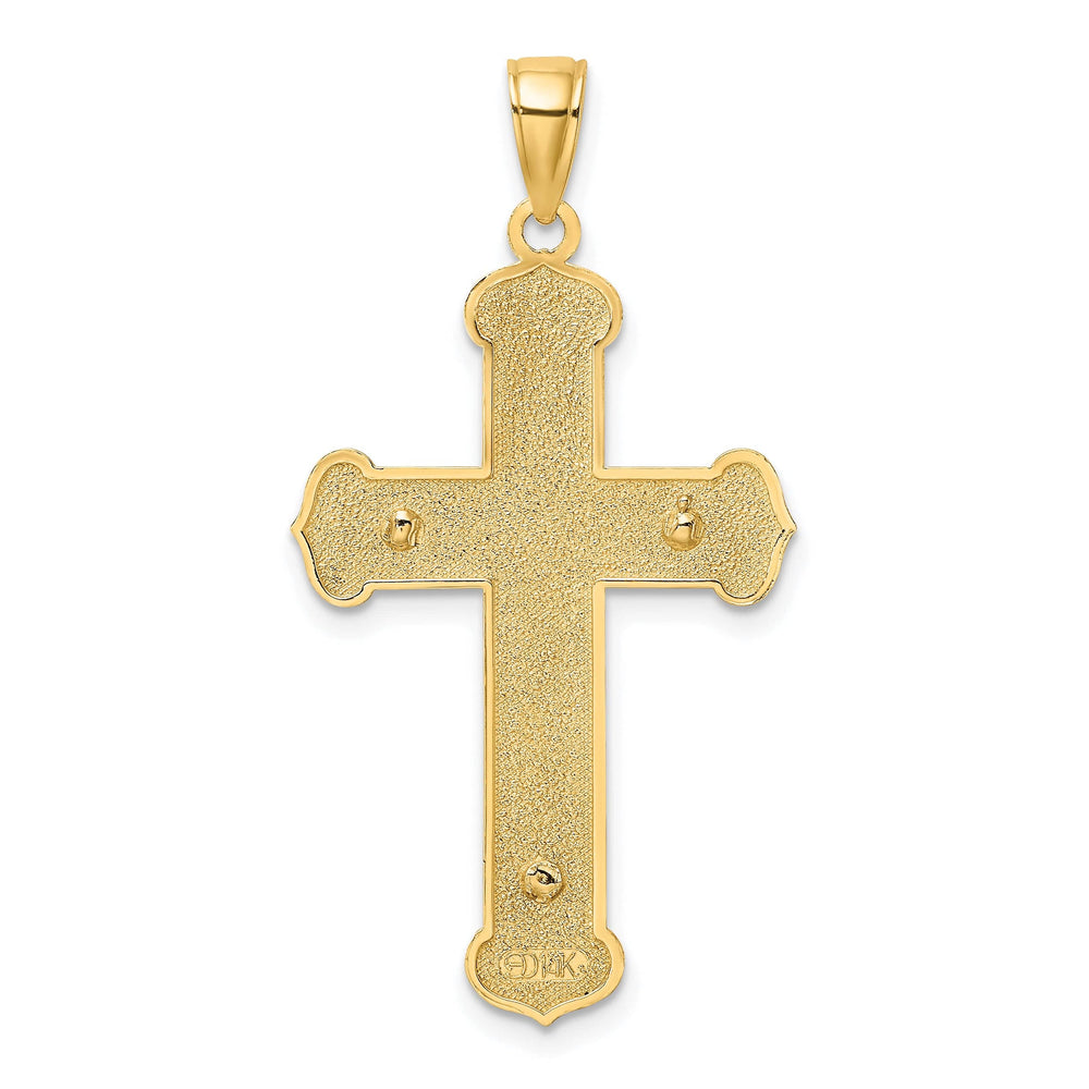 Lovely Rita's Charms & Pendants 14K Two-Tone Gold Classic Textured Crucifix Cross Pendant