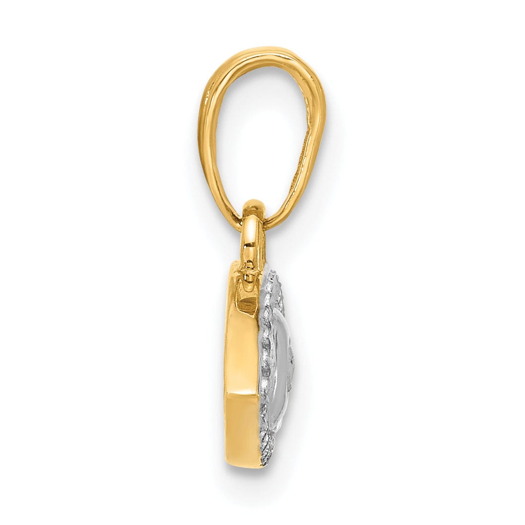 Lovely Rita's Charms & Pendants 14K Two Tone Gold D.C Evil Eye Charm Pendant