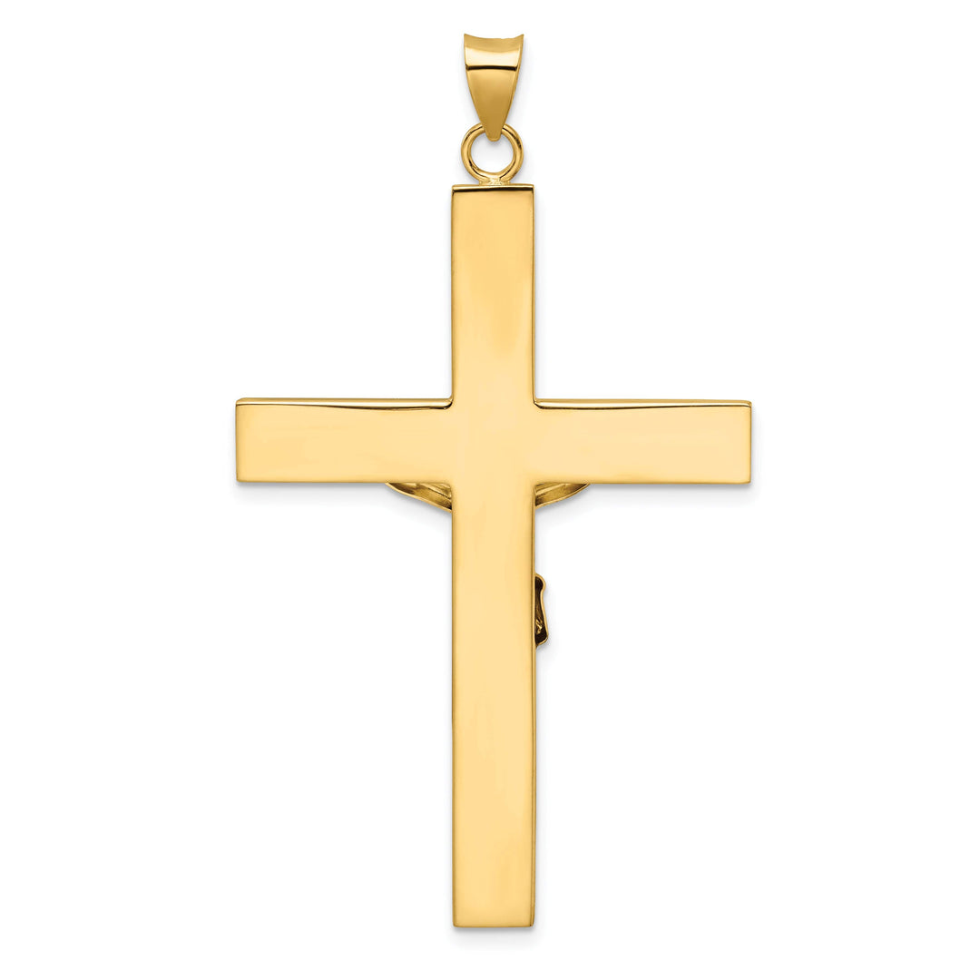 Lovely Rita's Charms & Pendants 14K Two-Tone Gold Designer Polished Solid INRI Cross Pendant
