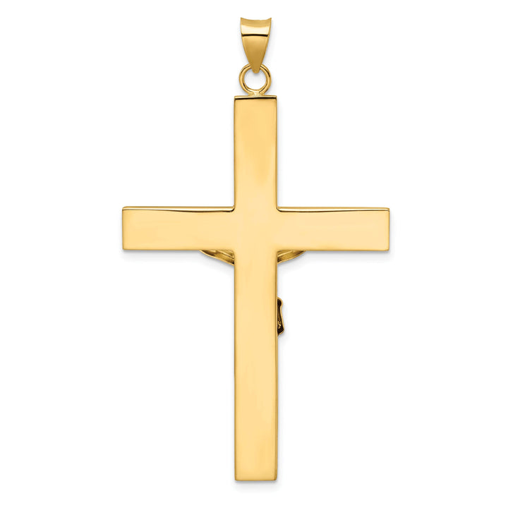 Lovely Rita's Charms & Pendants 14K Two-Tone Gold Designer Polished Solid INRI Cross Pendant